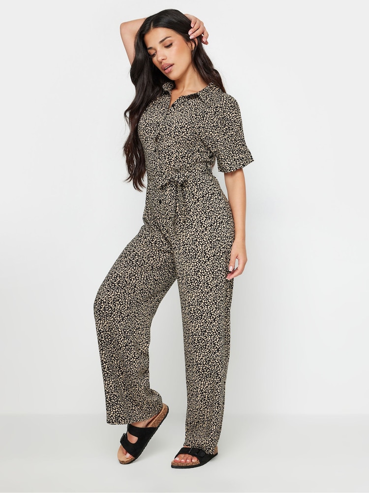 PixieGirl Petite Animal Print Short Sleeve Jumpsuit - Imagen 2 de 5