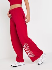 PixieGirl Petite Red Athletics Wide Leg Joggers - Image 2 of 5