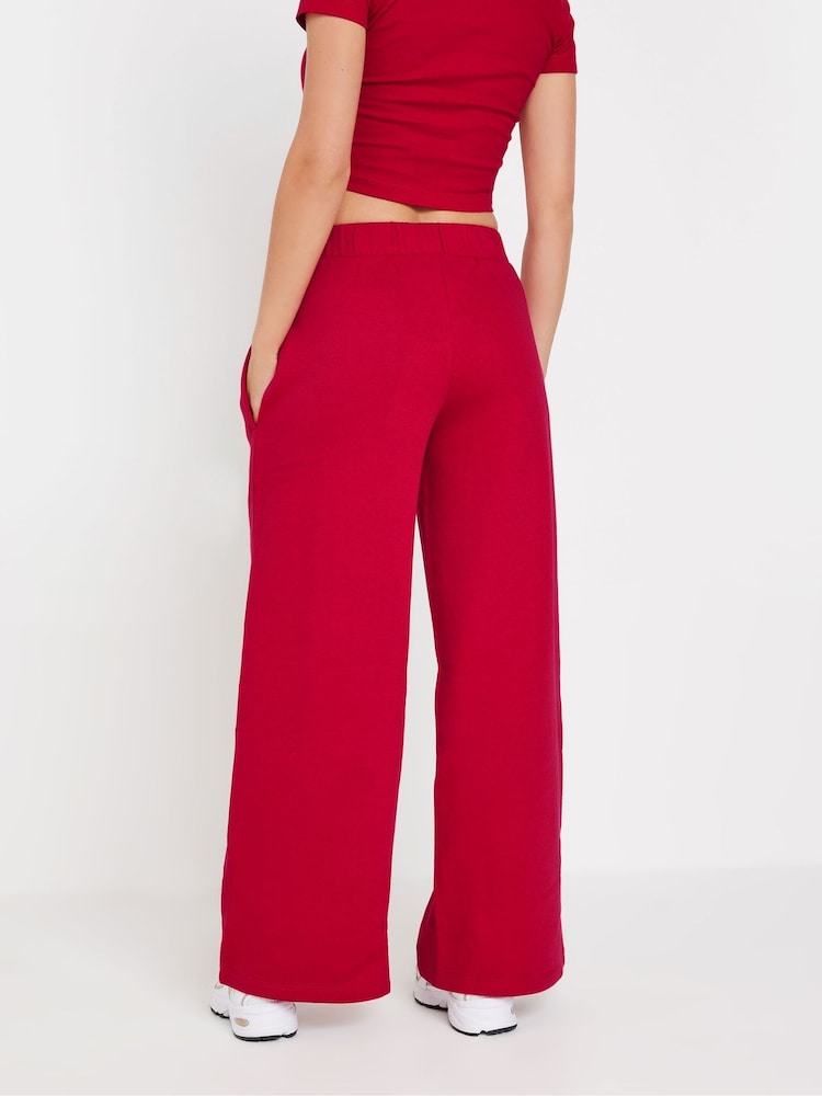 PixieGirl Petite Red Athletics Wide Leg Joggers - Image 3 of 5