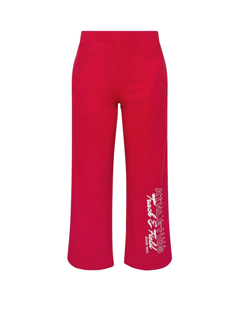 PixieGirl Petite Red Athletics Wide Leg Joggers - Image 5 of 5