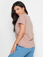 PixieGirl Petite Blush Pink Slogan Short Sleeve 100% Cotton T-Shirt - Image 3 of 5