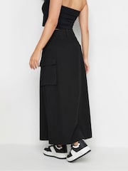 PixieGirl Petite Black 100% Cotton Cargo Maxi Skirt - Image 4 of 5