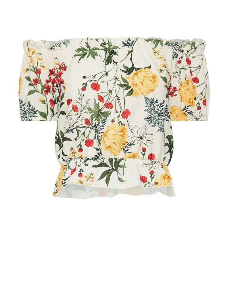PixieGirl Petite White Bardot Top - Image 5 of 5 PixieGirl Petite White Bardot Top - Image 5 of 5
