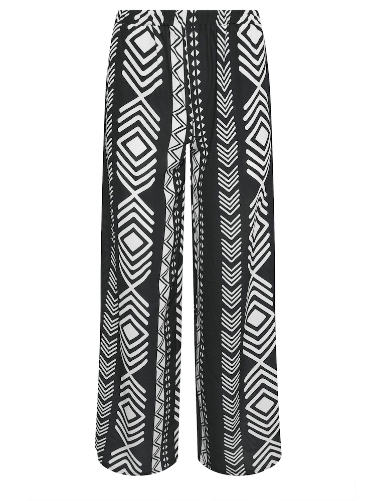 PixieGirl Petite Black Mono Wide Leg Trousers - Image 5 of 5