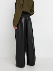 PixieGirl Petite Black PU Trousers - Image 3 of 5