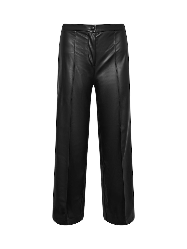 PixieGirl Petite Black PU Trousers - Image 5 of 5