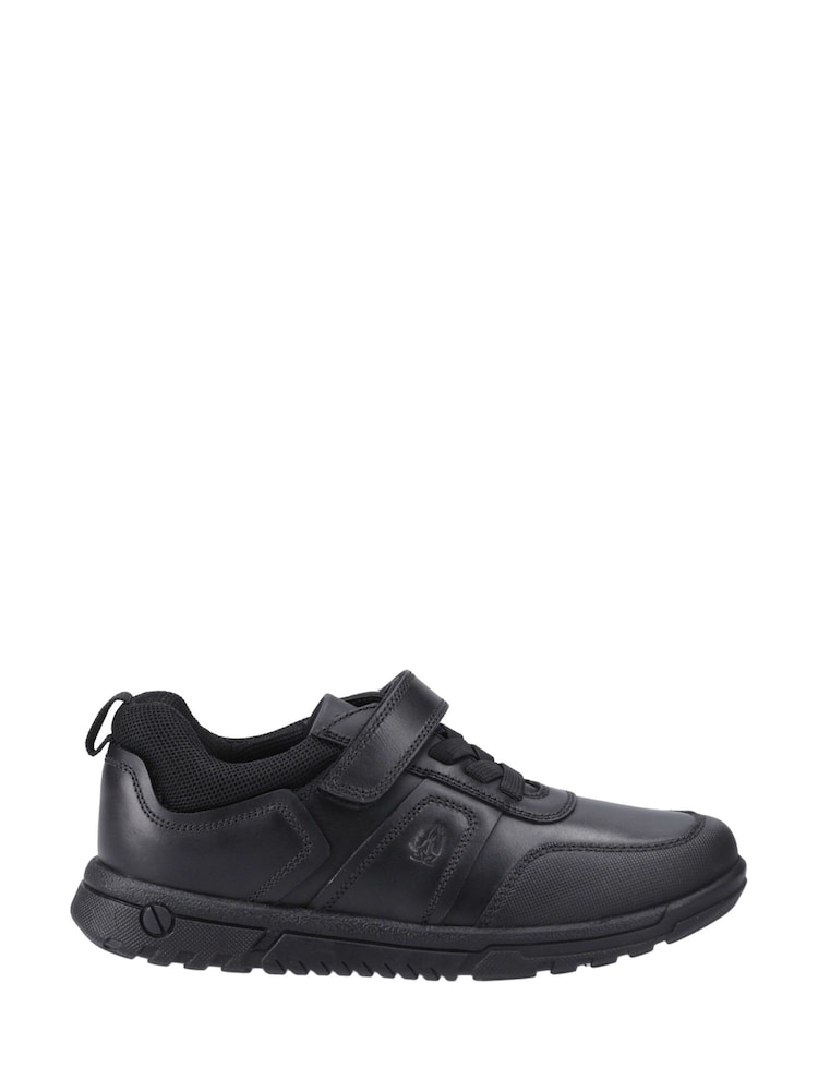 Hush Puppies Black Sutton Bungee Junior School Shoes - Image 1 of 4 Hush Puppies Black Sutton Bungee Junior School Shoes - Image 1 of 4