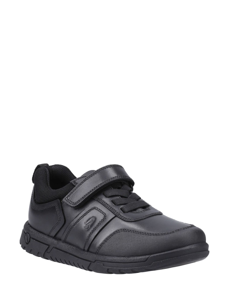 Hush Puppies Black Sutton Bungee Junior School Shoes - Image 2 of 4 Hush Puppies Black Sutton Bungee Junior School Shoes - Image 2 of 4
