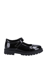 Hush Puppies Black Sabrina Patent Junior School Shoes - Image 1 of 4
