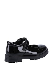 Hush Puppies Black Sabrina Patent Junior School Shoes - Image 2 of 4
