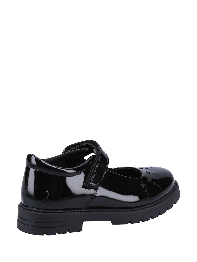 Hush Puppies Black Sabrina Patent Junior School Shoes - Image 2 of 4