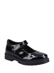 Hush Puppies Black Sabrina Patent Junior School Shoes - Image 3 of 4