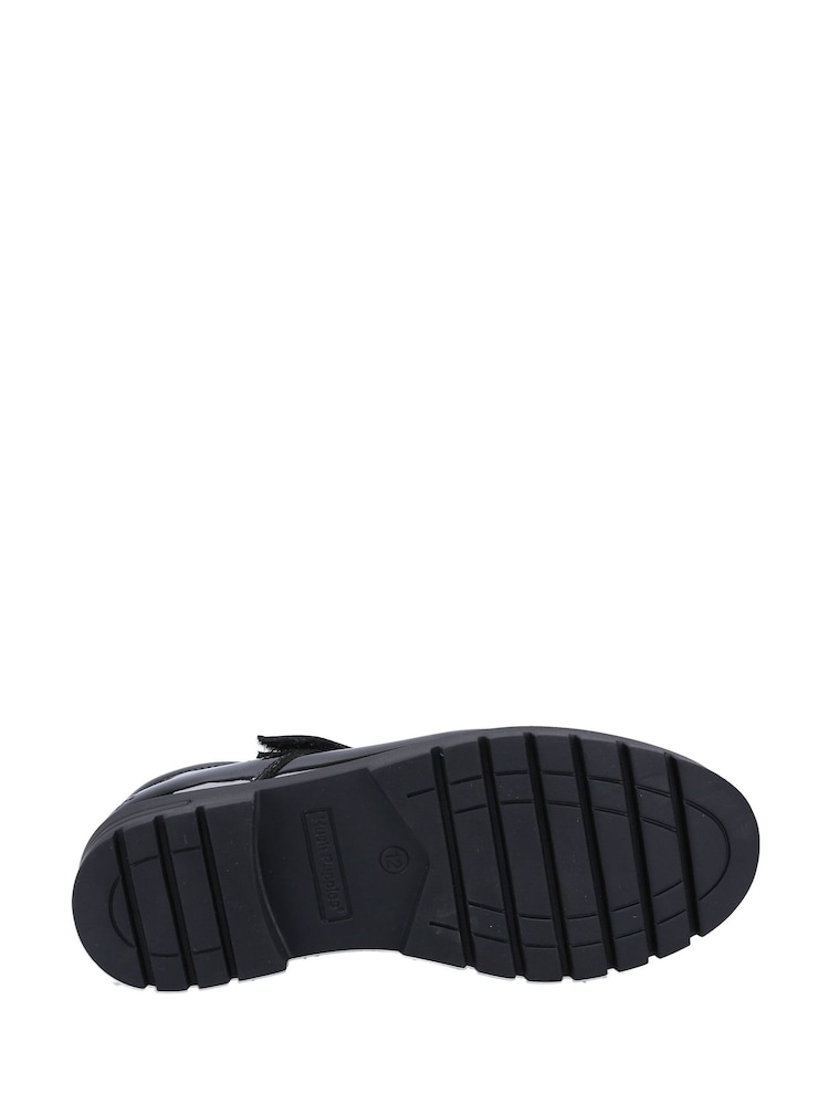 Hush Puppies Black Sabrina Patent Junior School Shoes - Image 4 of 4