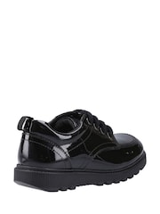 Hush Puppies Black Keeley Lace Up Patent Junior School Shoes - Image 2 of 4