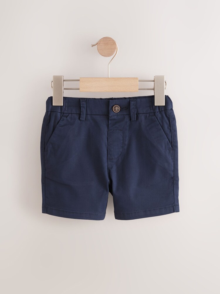 Navy Chino Shorts With Pockets - Image 1 of 4