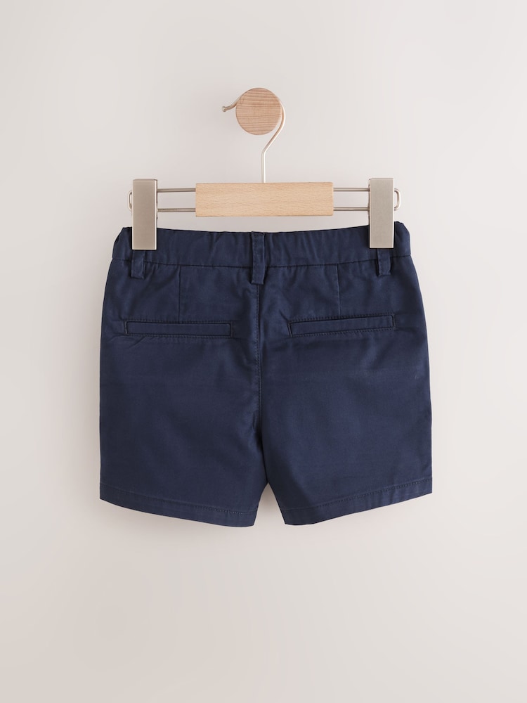 Navy Chino Shorts With Pockets - Image 2 of 4