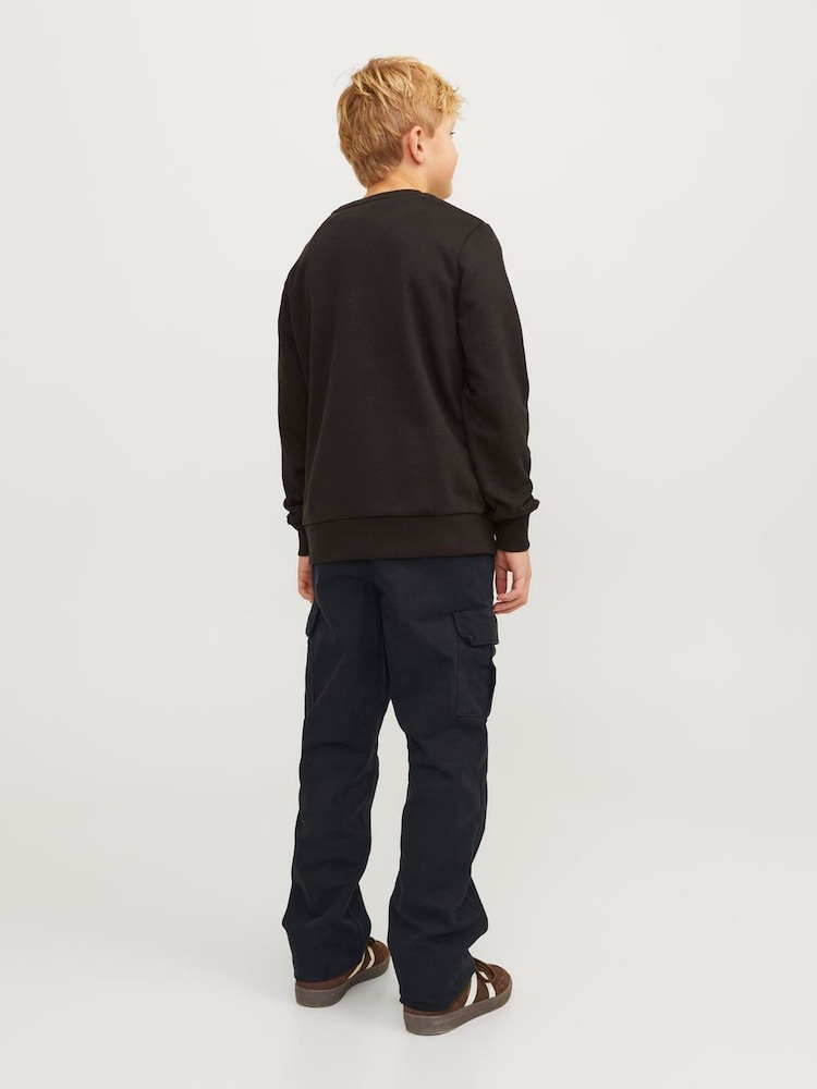 JACK & JONES JUNIOR Straight Leg Patch Pocket Cargo 100% Cotton Trousers - Image 4 of 5