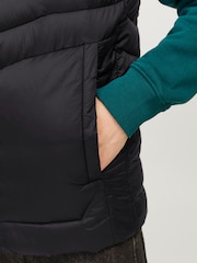 JACK & JONES JUNIOR Hodded Padded Black Gilet - Image 3 of 4