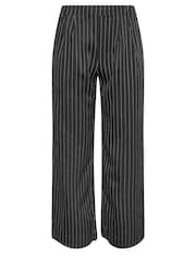PixieGirl Petite Black Pinstripe Wide Leg Trousers - Image 4 of 4