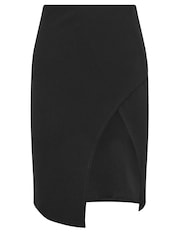 PixieGirl Petite Black Scuba Wrap Pencil Skirt - Image 6 of 6