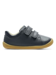 Clarks Blue Wide Fit (G) Leather First Walker Craft T Shoes - Image 1 of 7