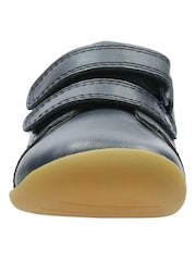 Clarks Blue Wide Fit (G) Leather First Walker Craft T Shoes - Image 5 of 7