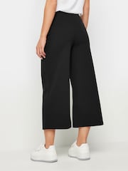 PixieGirl Petite Black Button Front Wide Leg Cropped Trousers - Image 4 of 4
