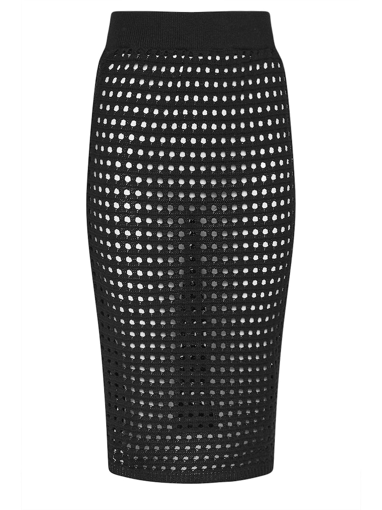 PixieGirl Petite Black Crochet Midi Skirt - Image 5 of 5 PixieGirl Petite Black Crochet Midi Skirt - Image 5 of 5