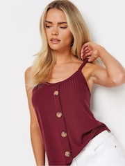 PixieGirl Petite Red Button Down Vest Top 2 Pack - Image 2 of 8
