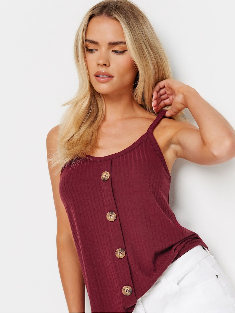 PixieGirl Petite Red Button Down Vest Top 2 Pack - Image 2 of 8