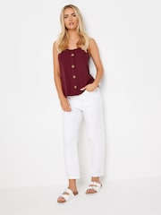 PixieGirl Petite Red Button Down Vest Top 2 Pack - Image 5 of 8
