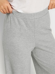 PixieGirl Petite Grey Pinstripe Wide Leg Trousers - Image 4 of 5