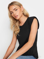 PixieGirl Petite Black Shoulder Padded Top - Image 4 of 5