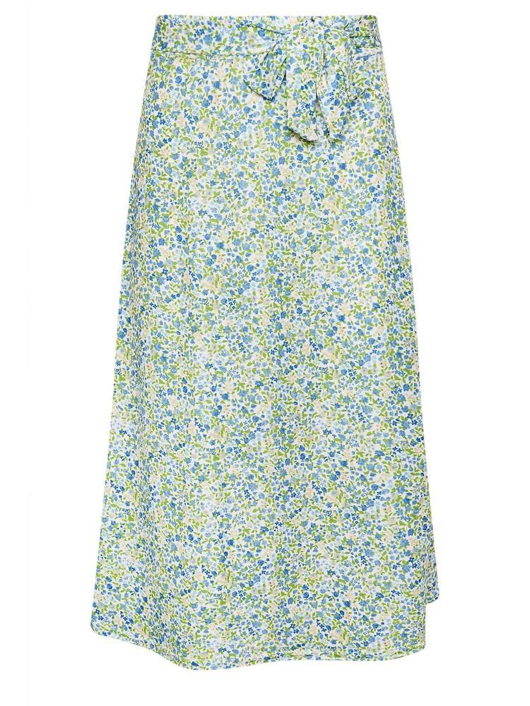Blau - Pixiegirl Kurzgrösse Geblümter Midirock mit Gürtel - Bild 5 von 5 Blau - Pixiegirl Kurzgrösse Geblümter Midirock mit Gürtel - Bild 5 von 5
