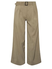 PixieGirl Petite Brown Belted Wide Leg Trousers - Image 5 of 5