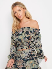 PixieGirl Petite Blue Bardot Top - Image 4 of 5