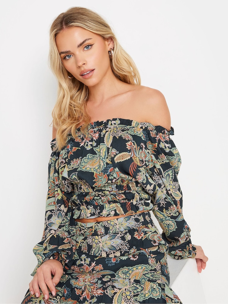 Blauw - PixieGirl Petite bardottop - Image 4 of 5