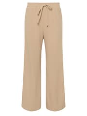 PixieGirl Petite Natural Side Stripe Tie Wide Leg Trousers - Image 5 of 5