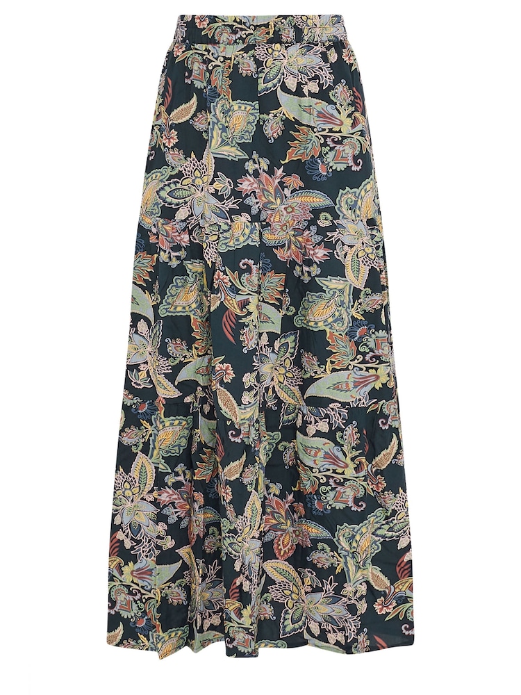 PixieGirl Petite Blue Paisley Tiered Maxi Skirt - Image 5 of 5 PixieGirl Petite Blue Paisley Tiered Maxi Skirt - Image 5 of 5
