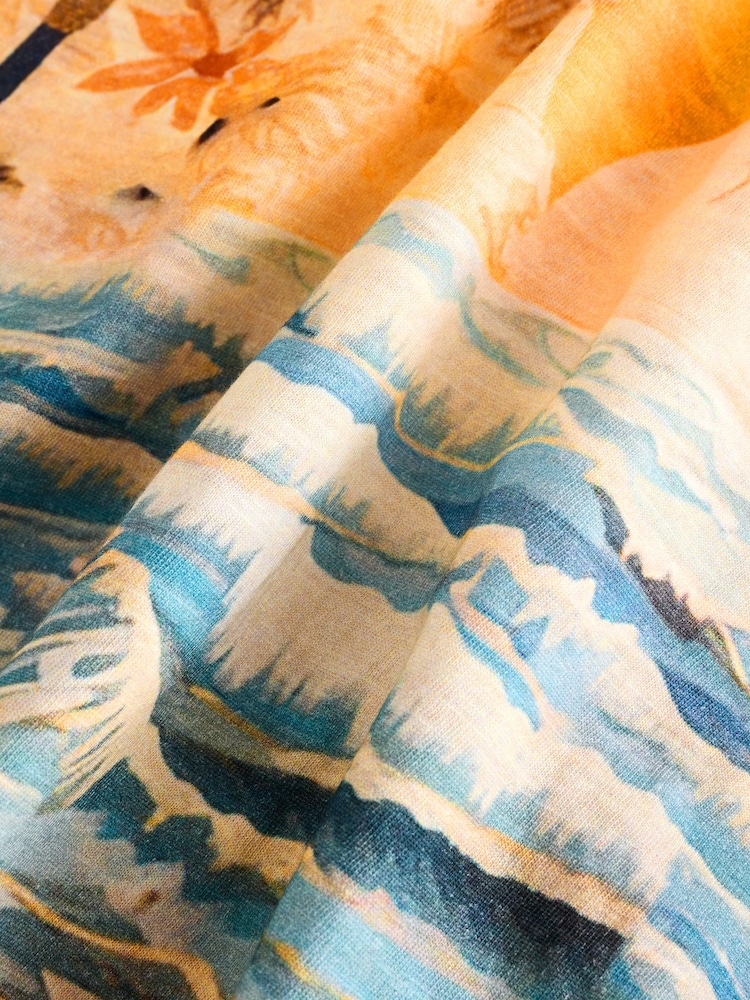 Yellow 100% Cotton Palm Tree T-Shirt - Image 2 of 5