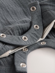 Charcoal Baby Woven Dungaree and Bodysuit Set (0mths-2yrs) - Image 7 of 7