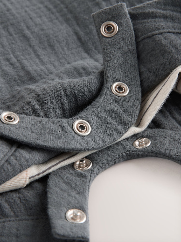 Charcoal Baby Woven Dungaree and Bodysuit Set (0mths-2yrs) - Image 7 of 7