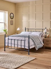 Nina Campbell Launay Navy Metal Bed - Image 1 of 5
