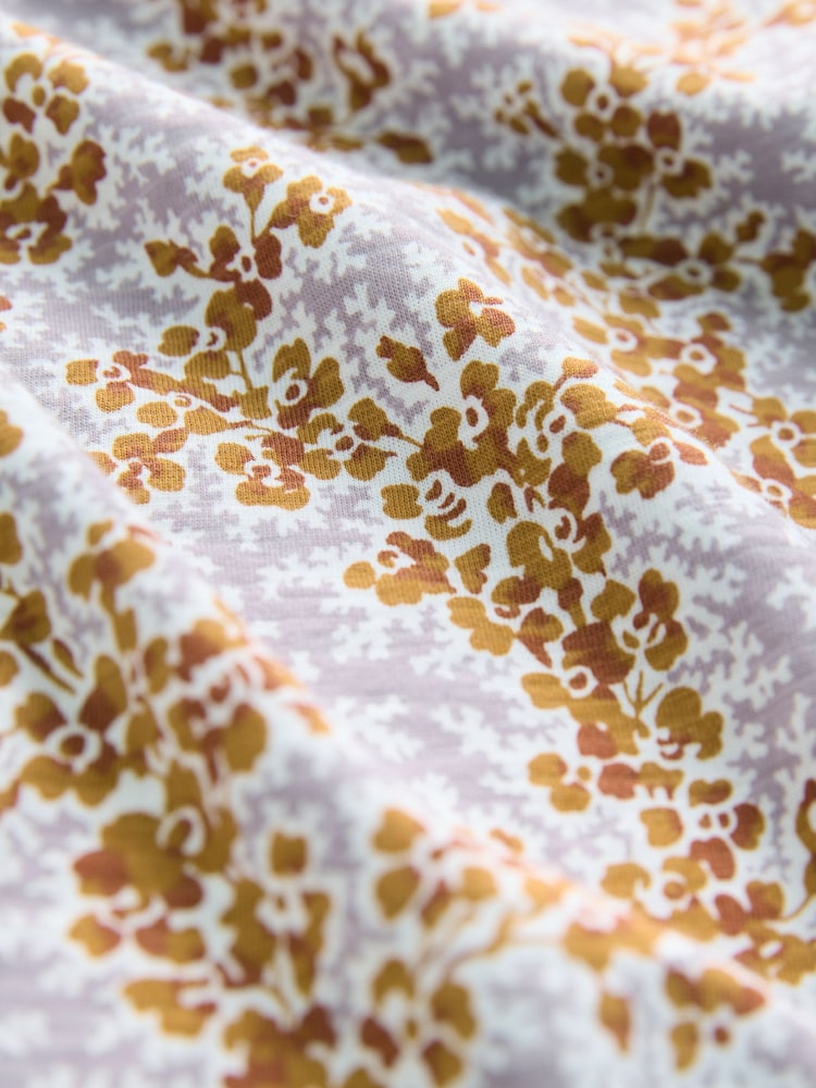 Multi All-Over Printed Bubble Hem 100% Cotton T-Shirt - Image 3 of 3