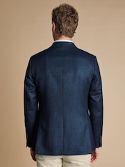 Charles Tyrwhitt Blue Twill Wool Texture Jackets - Image 2 of 5