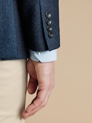 Charles Tyrwhitt Blue Twill Wool Texture Jackets - Image 4 of 5