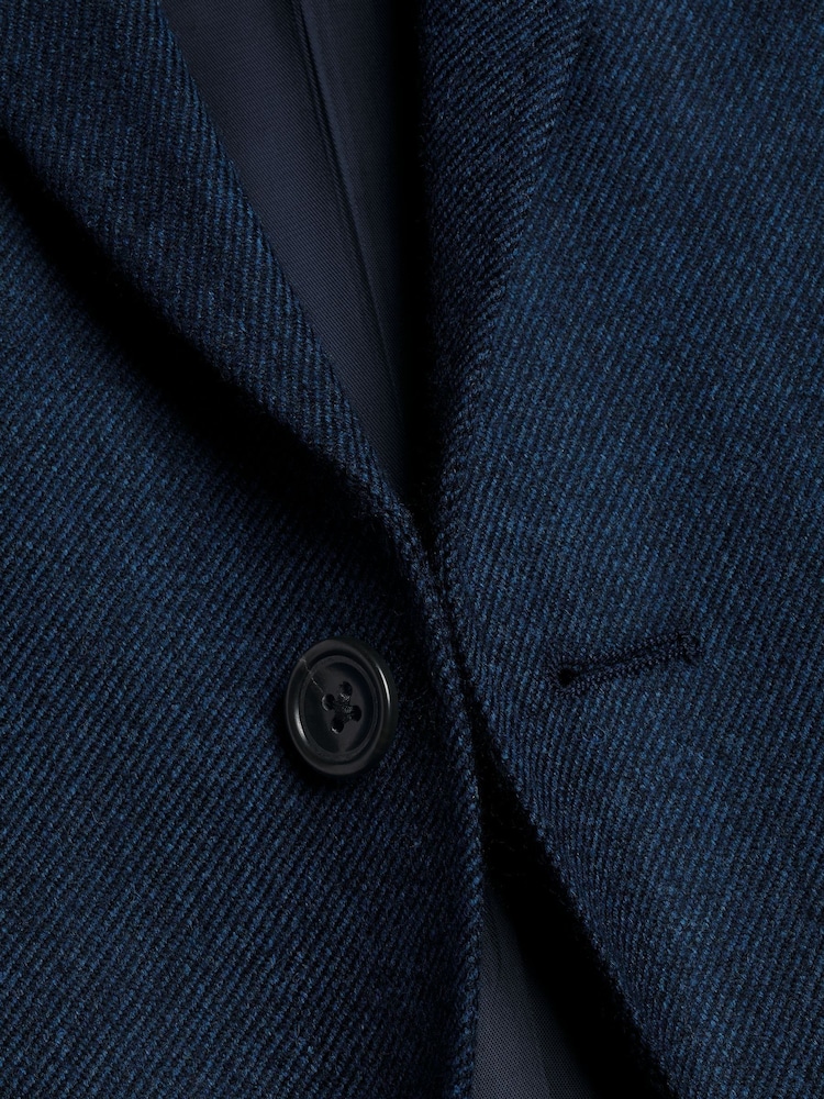 Charles Tyrwhitt Blue Twill Wool Texture Jackets - Image 5 of 5