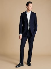 Charles Tyrwhitt Blue Slim Fit Tropical DB Jacket - Image 1 of 3