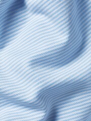 Charles Tyrwhitt Blue Short Sleeve Cotton Stretch Stripe Pique Polo Shirt - Image 5 of 5