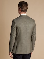 Charles Tyrwhitt Natural Twill Wool Textured Jacket - Image 2 of 5